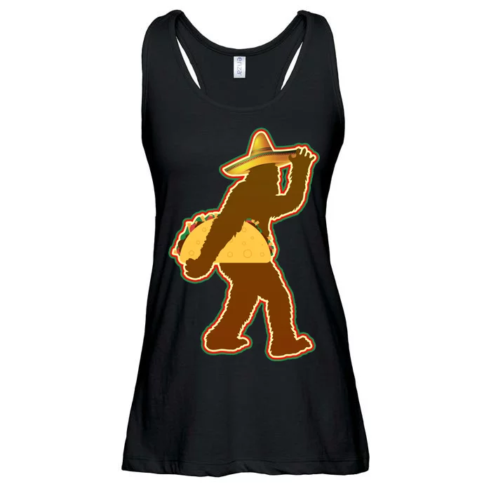 Bigfoot Carrying Taco Cinco de Mayo Ladies Essential Flowy Tank