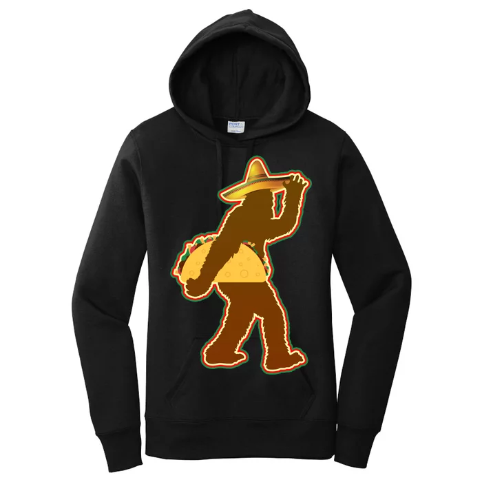 Bigfoot Carrying Taco Cinco de Mayo Women's Pullover Hoodie