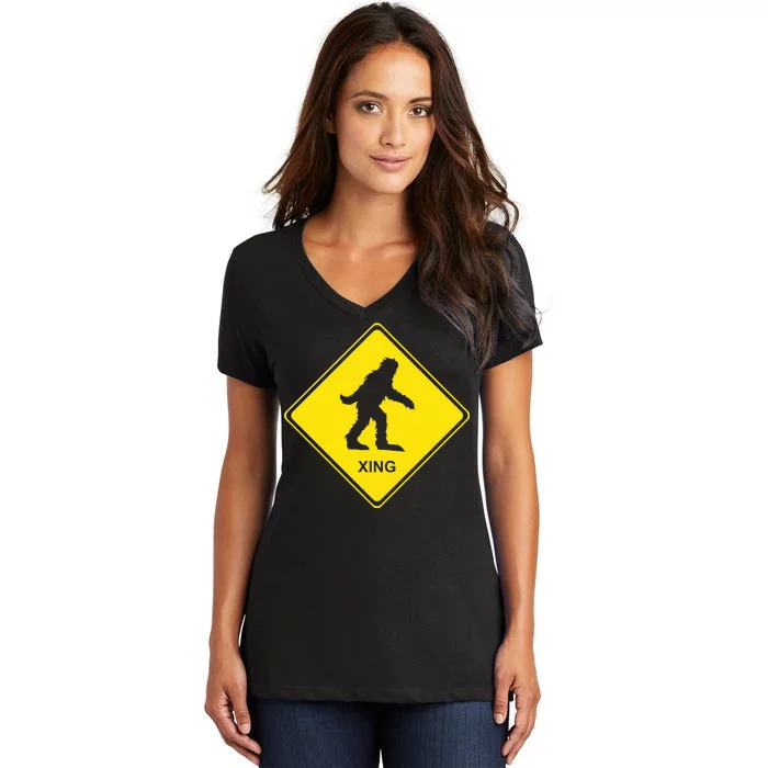 Bigfoot Crossing XING Women's V-Neck T-Shirt