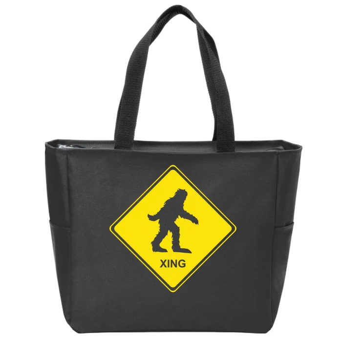 Bigfoot Crossing XING Zip Tote Bag