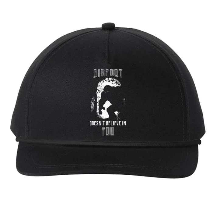 Bigfoot Doesn't Believe In You Snapback Five-Panel Rope Hat