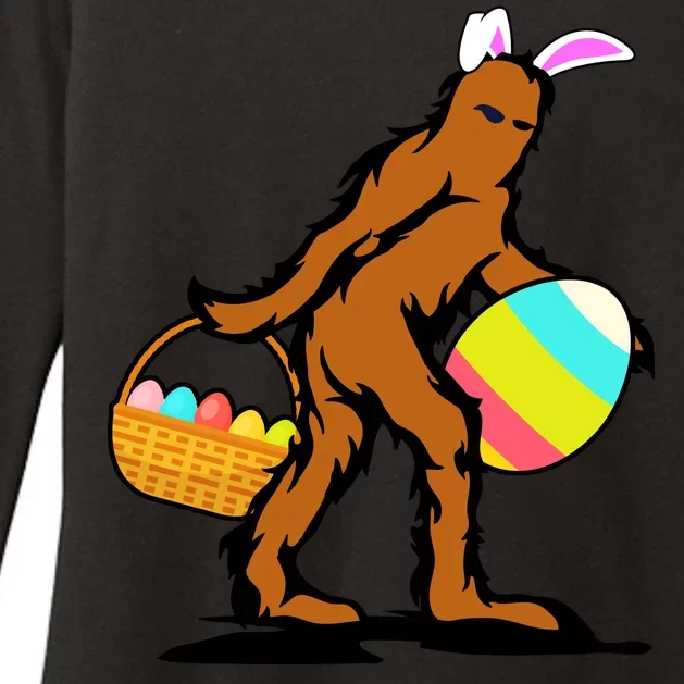 Bigfoot Easter Egg Womens CVC Long Sleeve Shirt