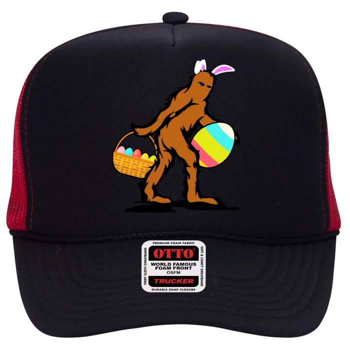 Bigfoot Easter Egg High Crown Mesh Trucker Hat