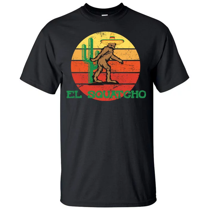 Bigfoot El Squatcho Mexican Sasquatch Tall T-Shirt