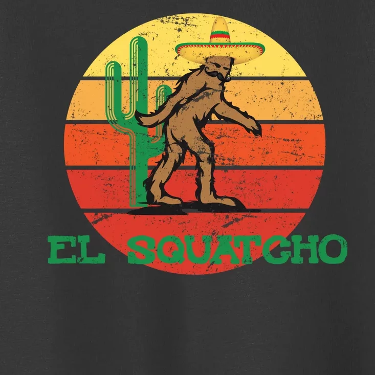 Bigfoot El Squatcho Mexican Sasquatch Toddler T-Shirt