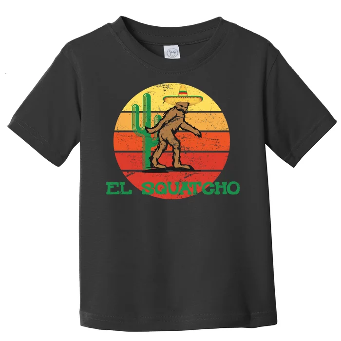 Bigfoot El Squatcho Mexican Sasquatch Toddler T-Shirt