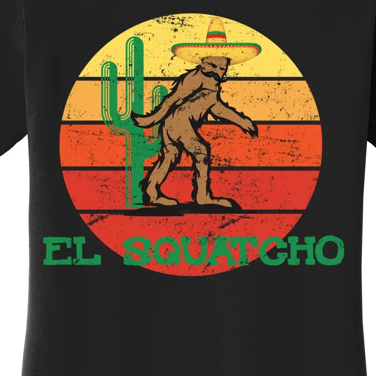 Bigfoot El Squatcho Mexican Sasquatch Women's T-Shirt