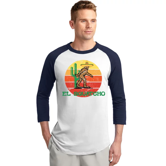 Bigfoot El Squatcho Mexican Sasquatch Baseball Sleeve Shirt