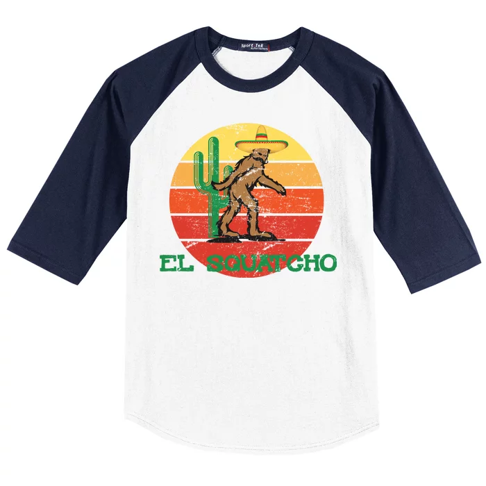 Bigfoot El Squatcho Mexican Sasquatch Baseball Sleeve Shirt