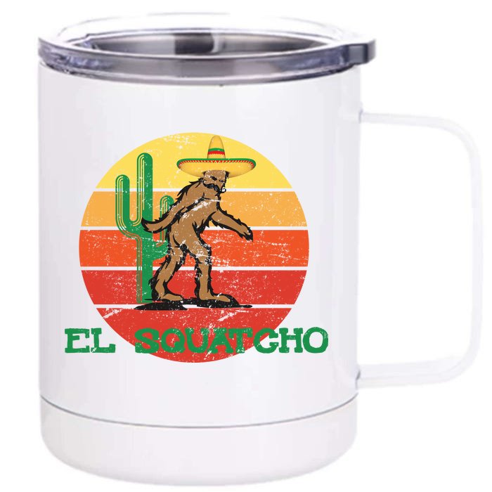 Bigfoot El Squatcho Mexican Sasquatch Front & Back 12oz Stainless Steel Tumbler Cup