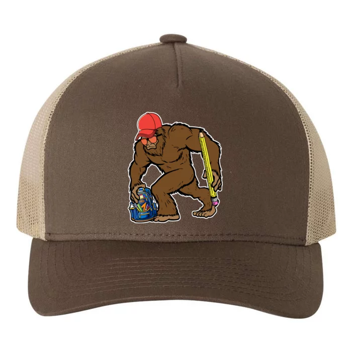 Bigfoot Funny Back To School Yupoong Adult 5-Panel Trucker Hat