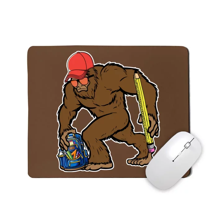 Bigfoot Funny Back To School Mousepad