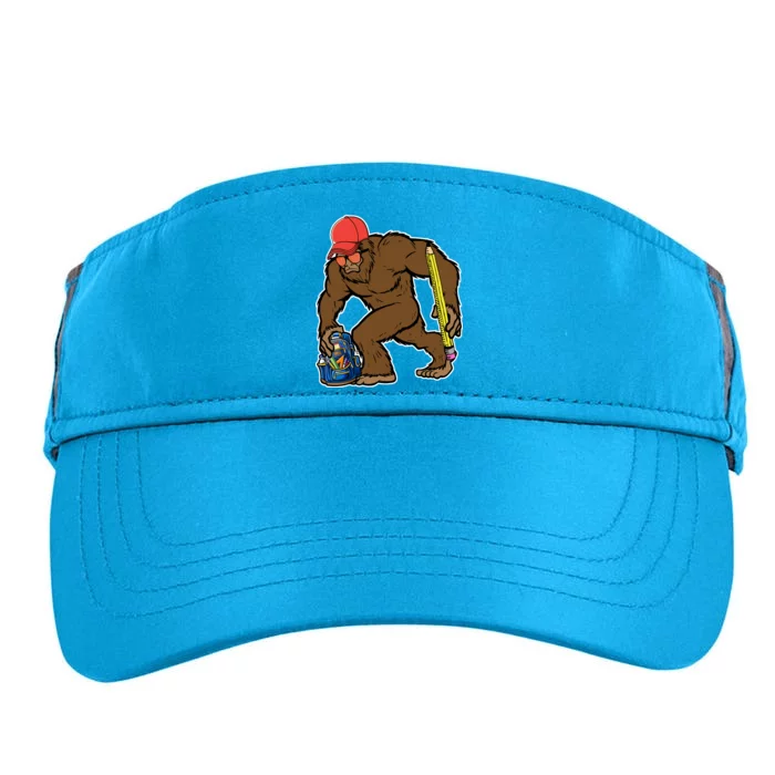 Bigfoot Funny Back To School Adult Drive Performance Visor