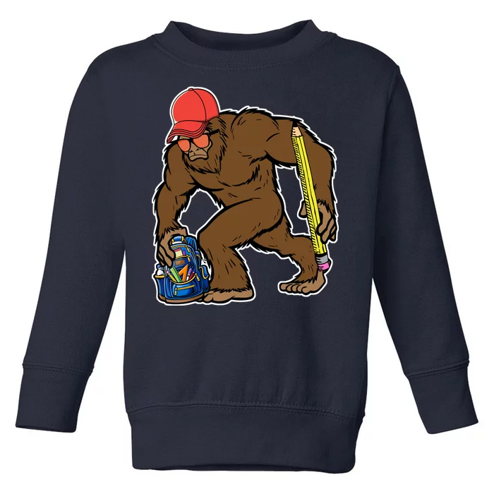 Bigfoot Funny Back To School Toddler Sweatshirt