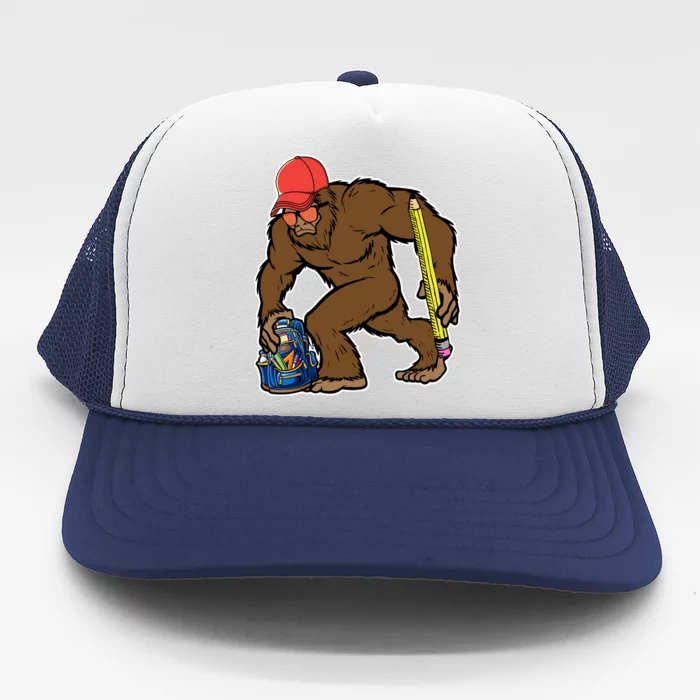 Bigfoot Funny Back To School Trucker Hat