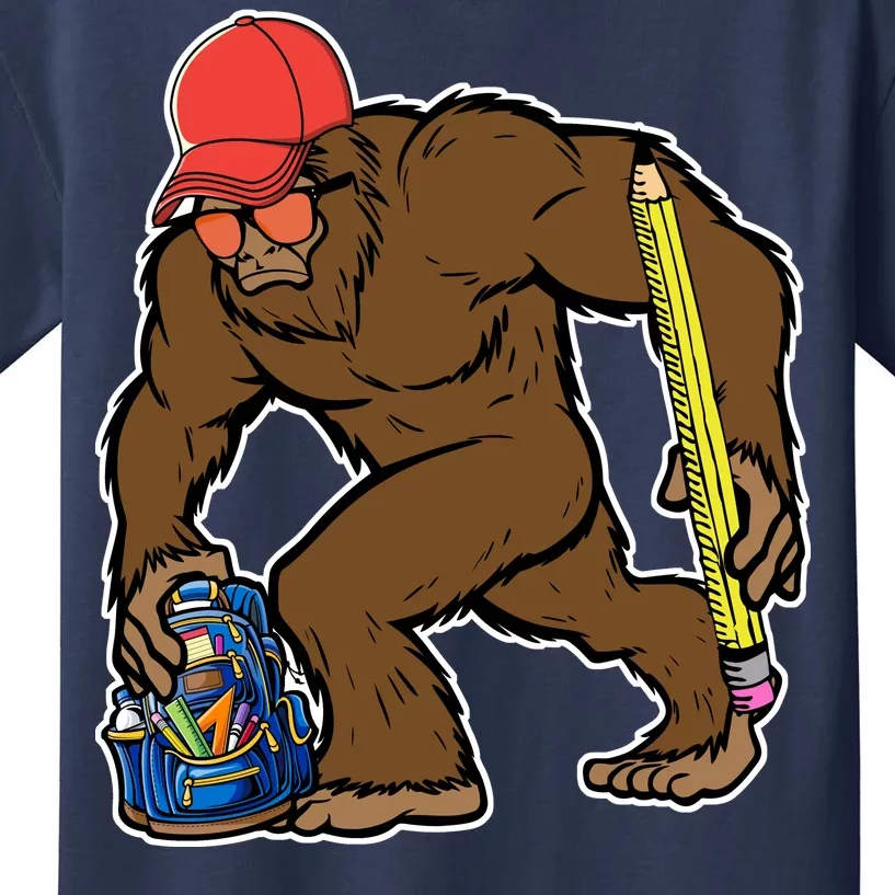 Bigfoot Funny Back To School Kids T-Shirt