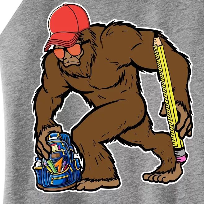 Bigfoot Funny Back To School Women’s Perfect Tri Rocker Tank