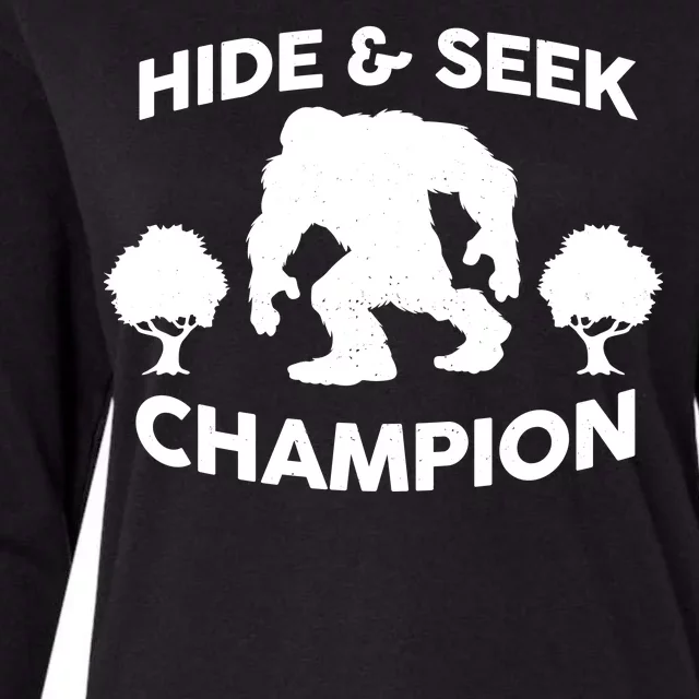 Bigfoot Hide And Seek Champion Womens Cotton Relaxed Long Sleeve T-Shirt