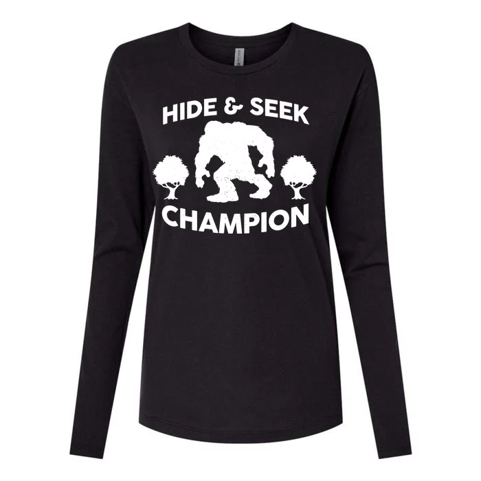 Bigfoot Hide And Seek Champion Womens Cotton Relaxed Long Sleeve T-Shirt