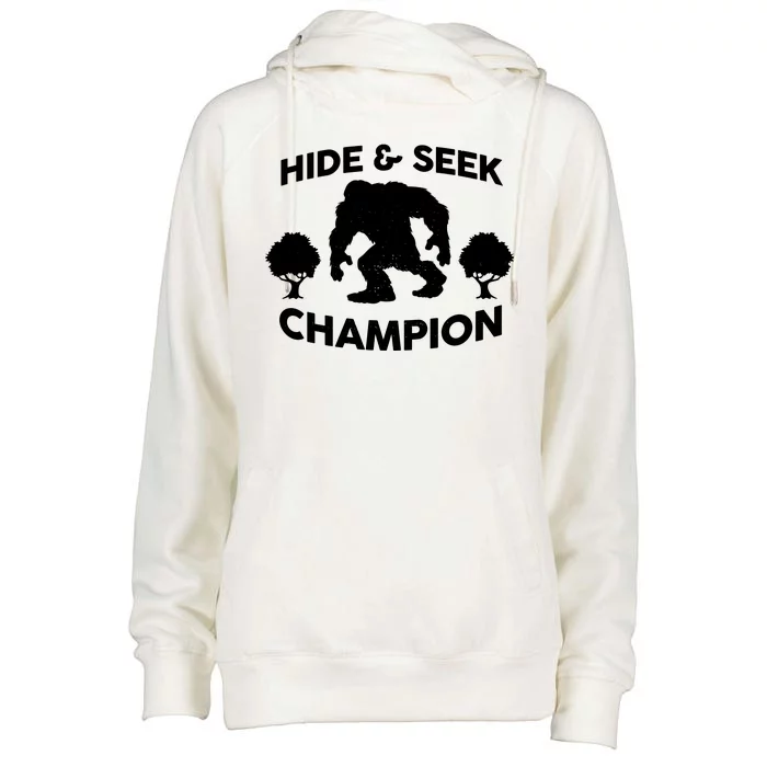 Bigfoot Hide And Seek Champion Womens Funnel Neck Pullover Hood