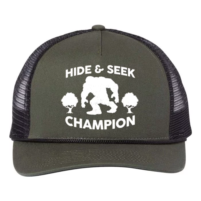 Bigfoot Hide And Seek Champion Retro Rope Trucker Hat Cap