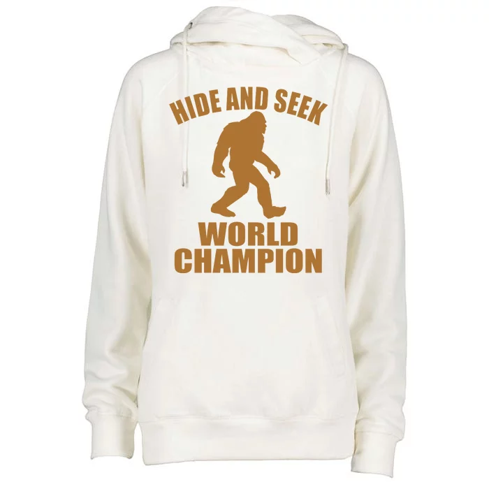 Bigfoot Hide And Seek World Champion Womens Funnel Neck Pullover Hood