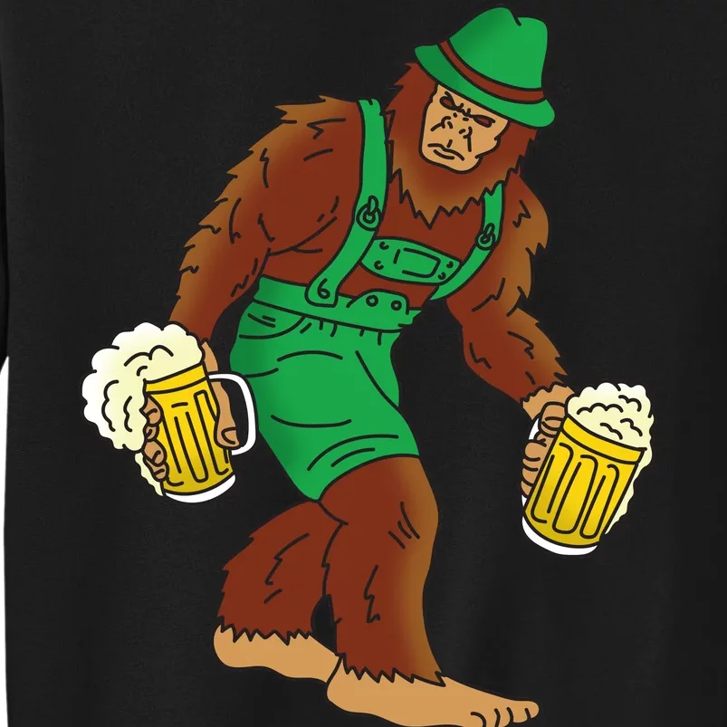 Bigfoot in Lederhosen Oktoberfest Beer Sweatshirt