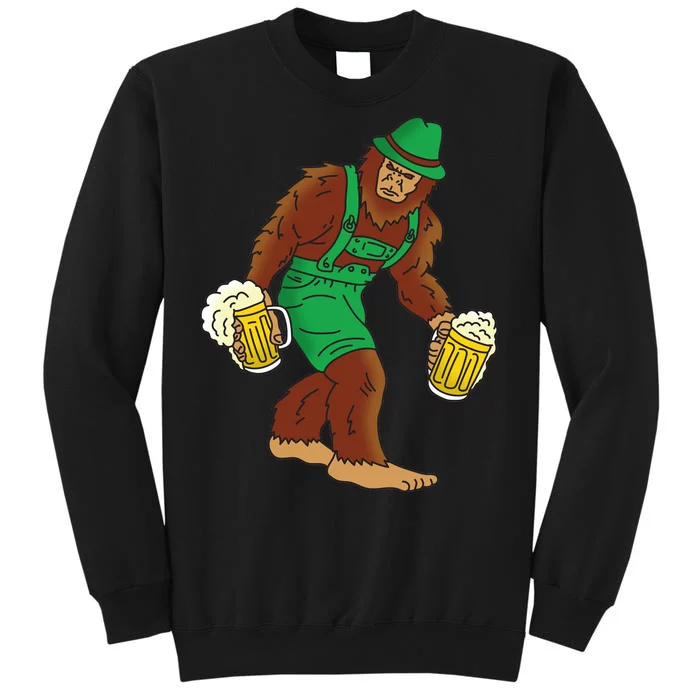 Bigfoot in Lederhosen Oktoberfest Beer Sweatshirt