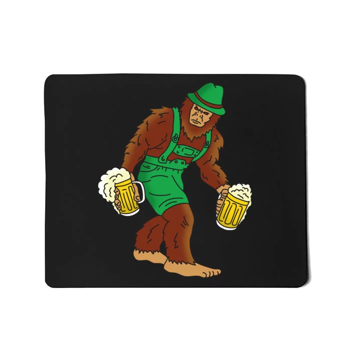 Bigfoot in Lederhosen Oktoberfest Beer Mousepad