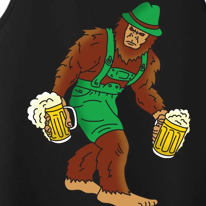 Bigfoot in Lederhosen Oktoberfest Beer Performance Tank