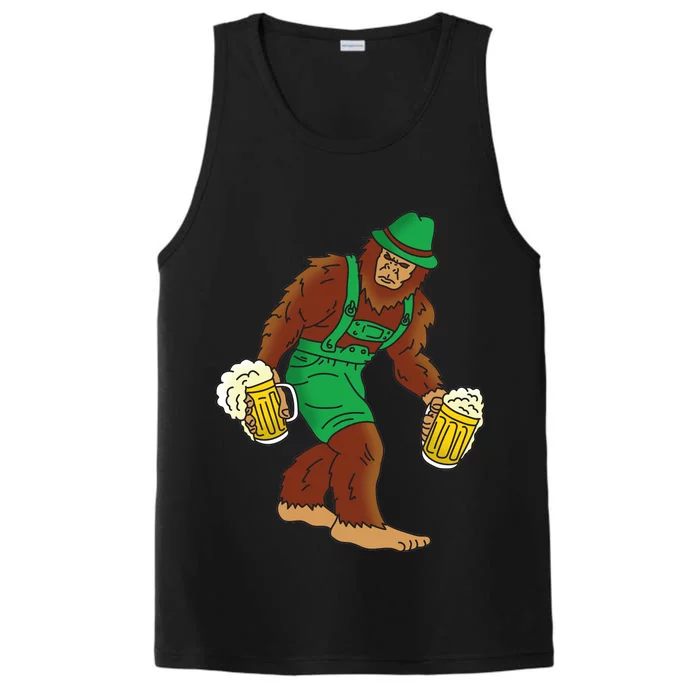 Bigfoot in Lederhosen Oktoberfest Beer Performance Tank