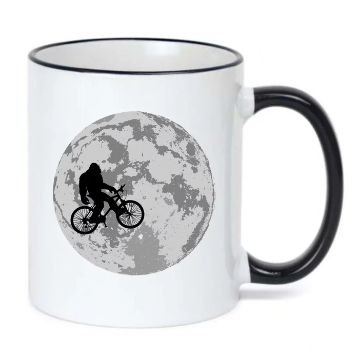 Bigfoot In The Moon Sasquatch Black Color Changing Mug