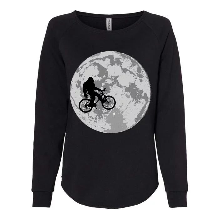 Bigfoot In The Moon Sasquatch Womens California Wash Sweatshirt