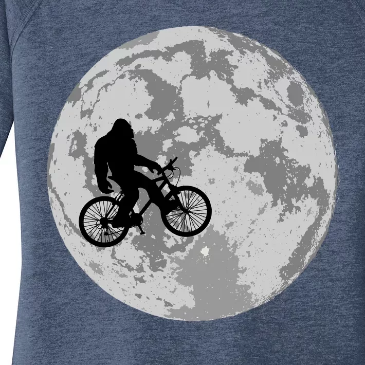 Bigfoot In The Moon Sasquatch Women's Perfect Tri Tunic Long Sleeve Shirt