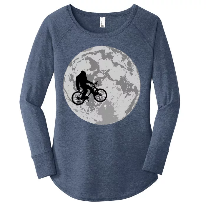 Bigfoot In The Moon Sasquatch Women's Perfect Tri Tunic Long Sleeve Shirt