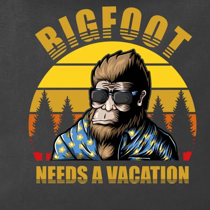 Bigfoot Needs A Vacation Zip Tote Bag