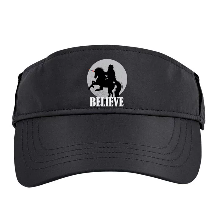 Bigfoot Riding Unicorn Believe Adult Drive Performance Visor