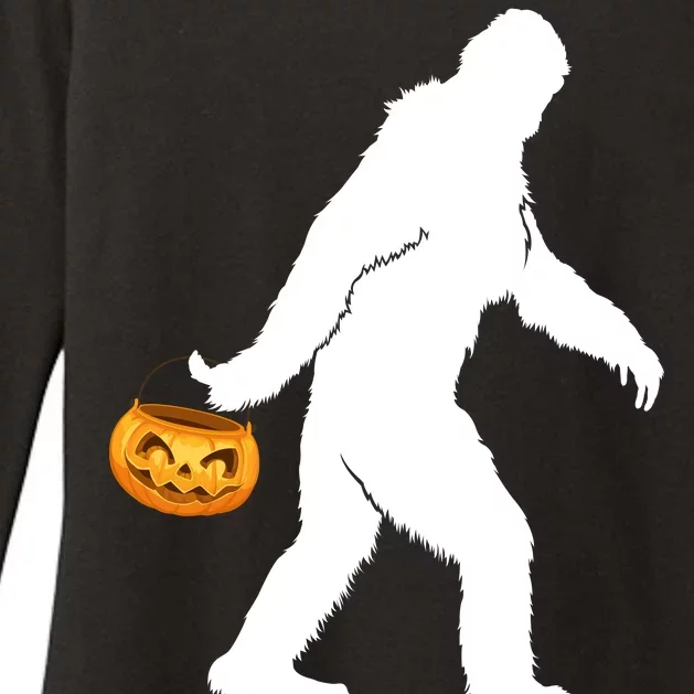 Bigfoot Sasquatch Halloween Pumpkin Womens CVC Long Sleeve Shirt