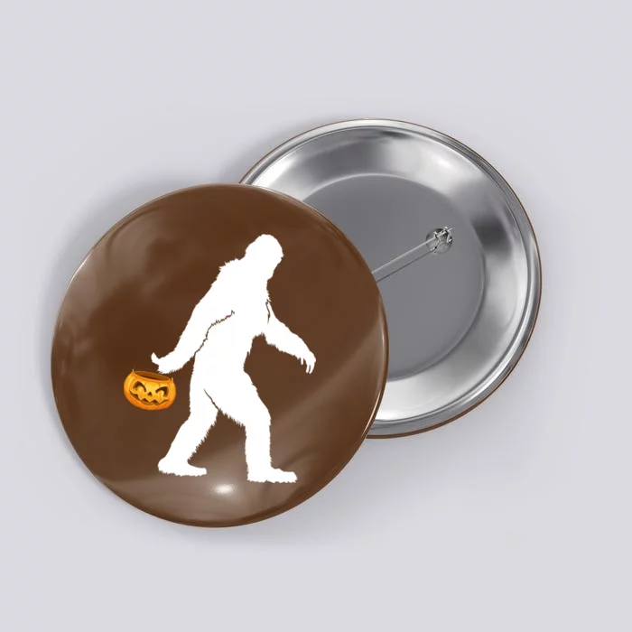 Bigfoot Sasquatch Halloween Pumpkin Button