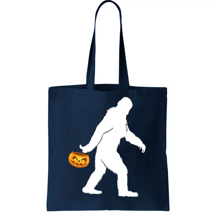 Bigfoot Sasquatch Halloween Pumpkin Tote Bag