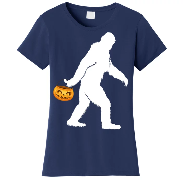 Bigfoot Sasquatch Halloween Pumpkin Women's T-Shirt