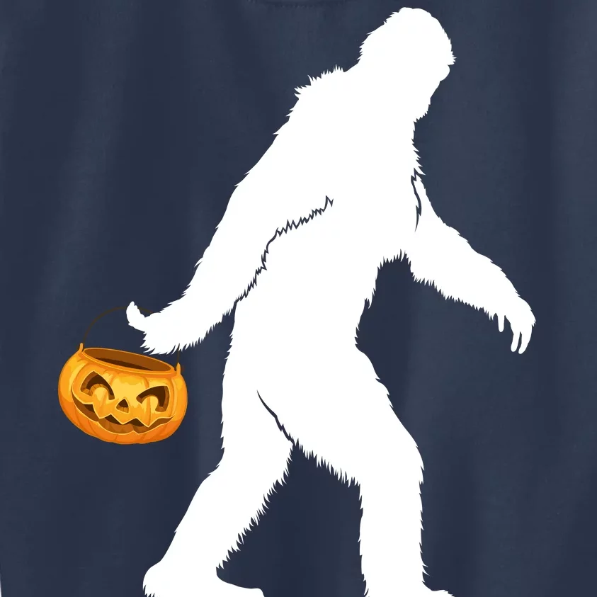 Bigfoot Sasquatch Halloween Pumpkin Kids Sweatshirt