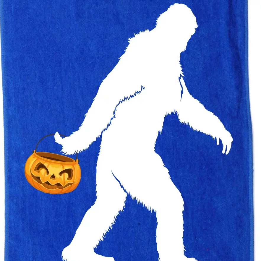 Bigfoot Sasquatch Halloween Pumpkin Platinum Collection Golf Towel