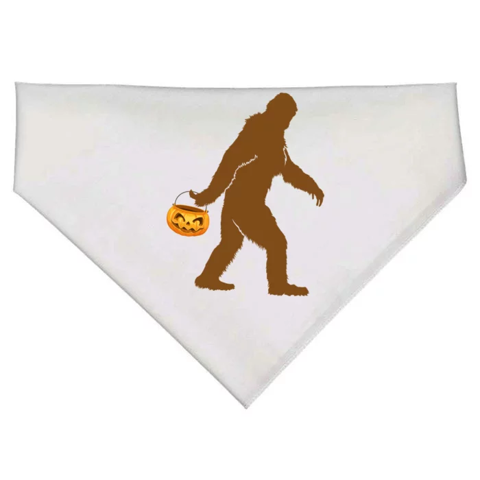 Bigfoot Sasquatch Halloween Pumpkin USA-Made Doggie Bandana