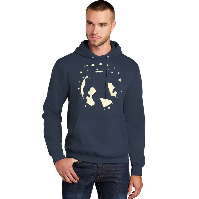 Bigfoot Silhouette Moon Stars Hoodie