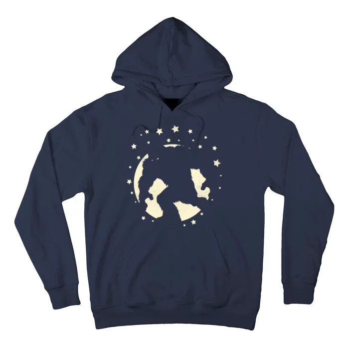 Bigfoot Silhouette Moon Stars Hoodie