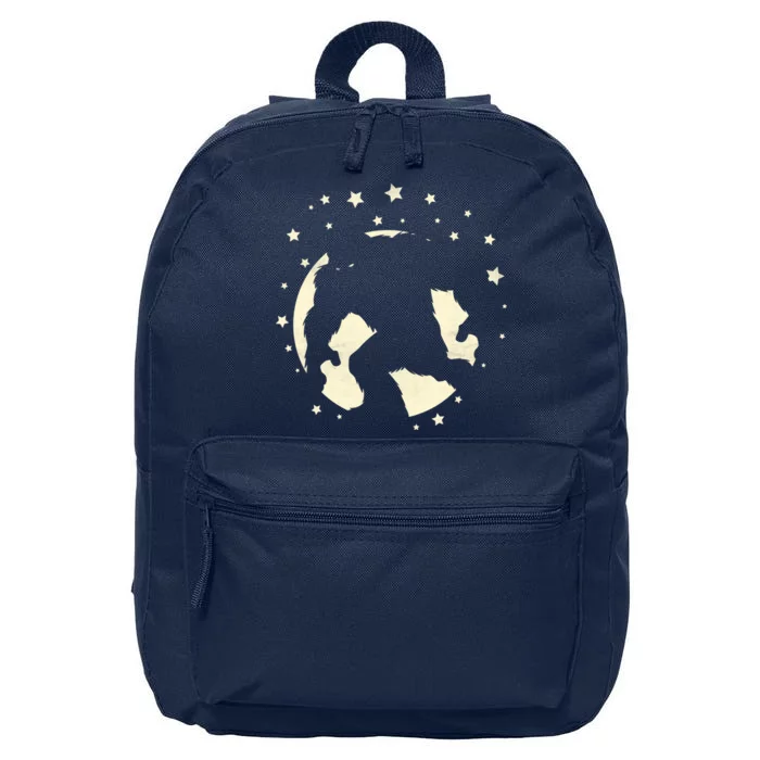 Bigfoot Silhouette Moon Stars 16 in Basic Backpack