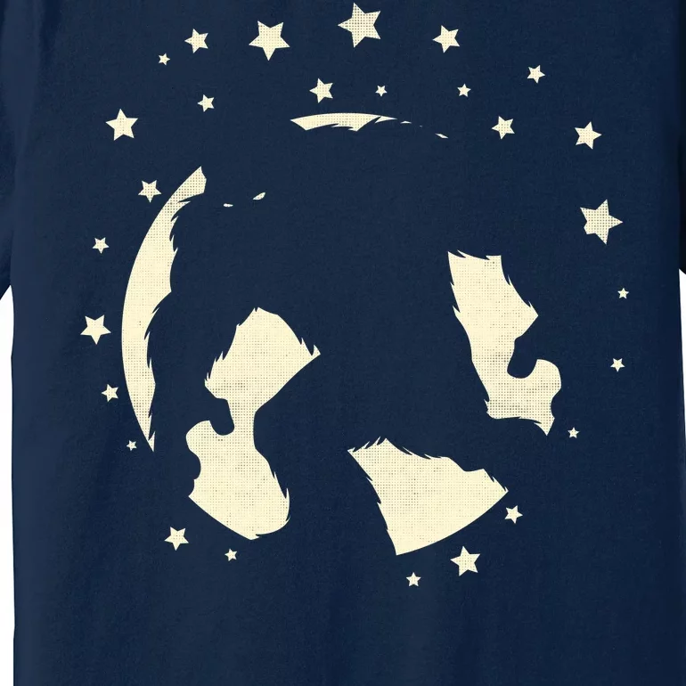 Bigfoot Silhouette Moon Stars Premium T-Shirt