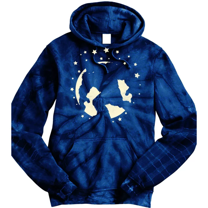 Bigfoot Silhouette Moon Stars Tie Dye Hoodie