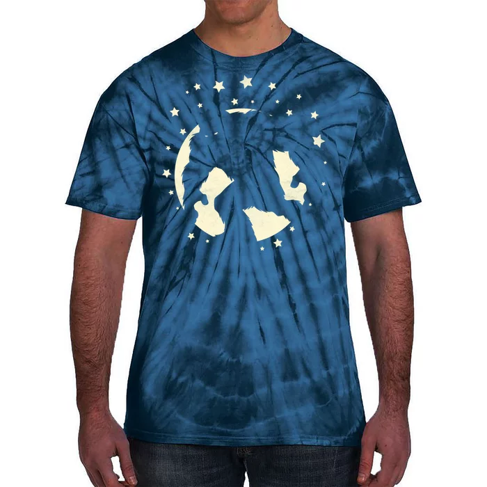 Bigfoot Silhouette Moon Stars Tie-Dye T-Shirt